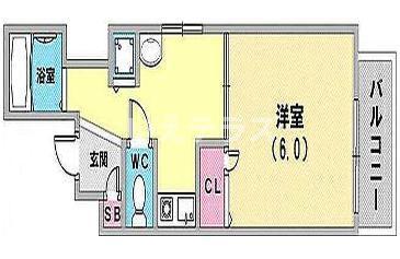 プレサンス神戸駅前(1K/5階)の間取り写真
