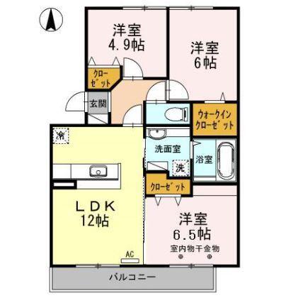 ルミエール藤崎(3LDK/3階)の間取り写真