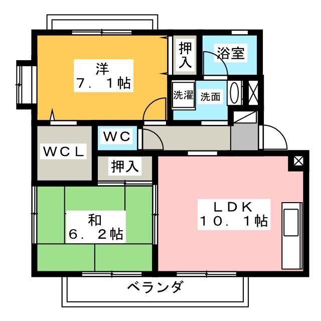 すまい・る I(2LDK/1階)の間取り写真