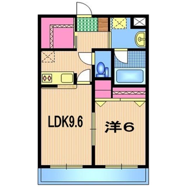 フルーヴ(1LDK/1階)の間取り写真