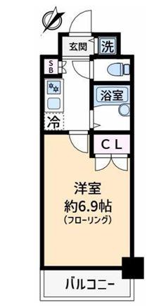 アーバイル新日本橋(1K/3階)の間取り写真