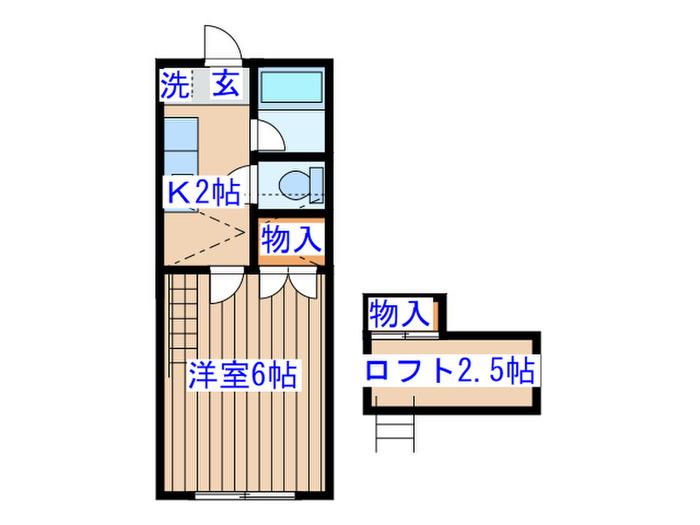アーバンシティ高砂(1K/1階)の間取り写真