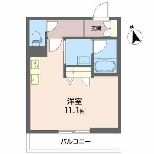 レイオンベールII(ワンルーム/2階)の間取り写真