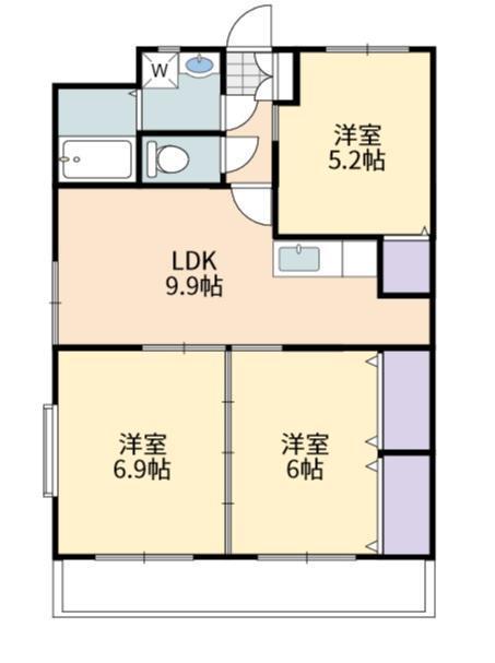 サンフィオーレ A(3LDK/3階)の間取り写真