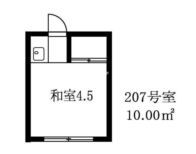南大塚コーポ(ワンルーム/2階)の間取り写真