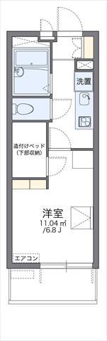 レオパレスコンパル歌島(1K/3階)の間取り写真