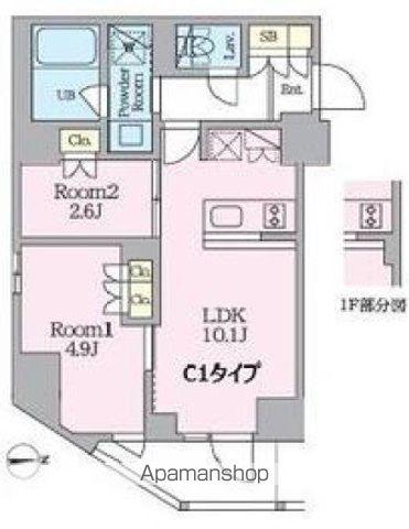 クレストコート東池袋(2LDK/2階)の間取り写真