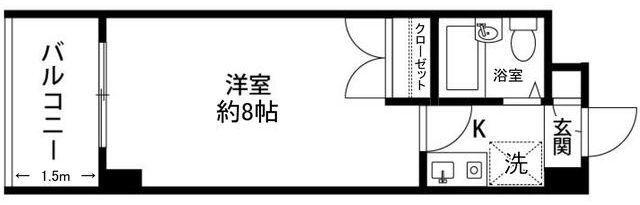 PLENDY淵野辺(1K/3階)の間取り写真