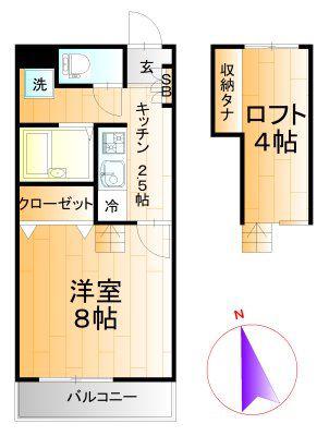 Y・Kコーポ(1K/1階)の間取り写真