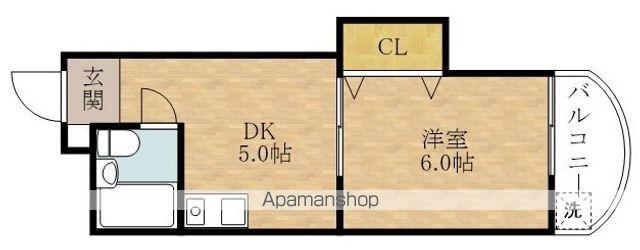 マキシマレジデンス伊藤(1DK/5階)の間取り写真