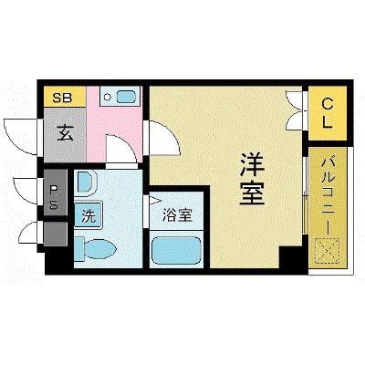 MY江之子島マンション(1K/4階)の間取り写真