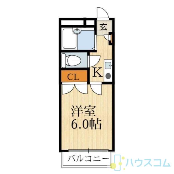 末広14番館(1K/2階)の間取り写真