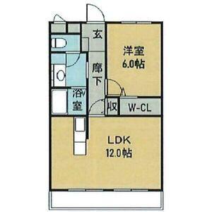 NKマンション第2(1LDK/3階)の間取り写真