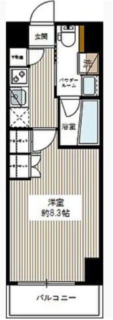 AXAS墨田アジールコート(1K/6階)の間取り写真