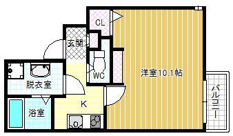 エヌエムサンカンテドゥ(1K/3階)の間取り写真