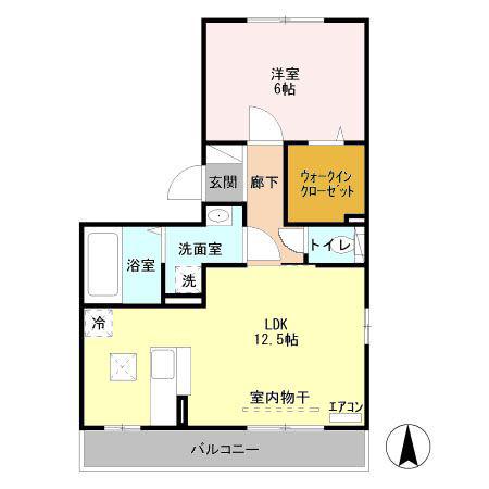 フェアリー・テール(1LDK/1階)の間取り写真