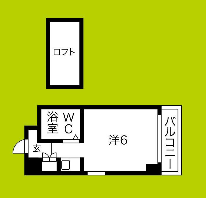 プレアール長柄(ワンルーム/6階)の間取り写真