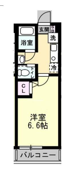 篠原北アパートメント(1K/2階)の間取り写真