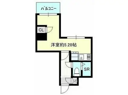 プレアール姫路龍野町(ワンルーム/3階)の間取り写真