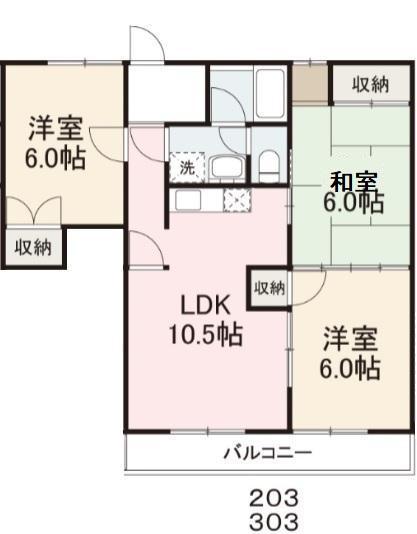 池田ハイツ(3LDK/3階)の間取り写真