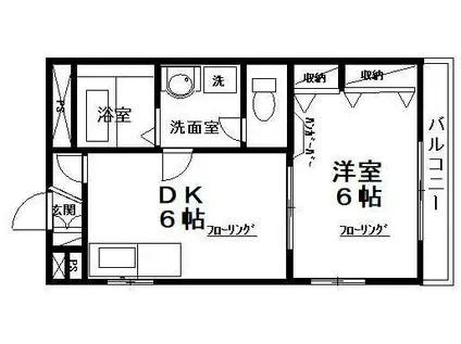 第2丸京マンション(1DK/3階)の間取り写真