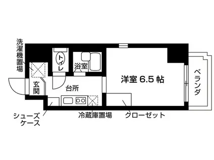 バウスクロス錦糸町(1K/6階)の間取り写真