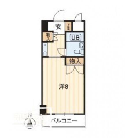 アルファ大供(1K/5階)の間取り写真