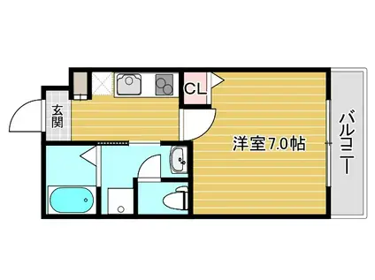 フローレンス魚崎北町II番館(1K/3階)の間取り写真