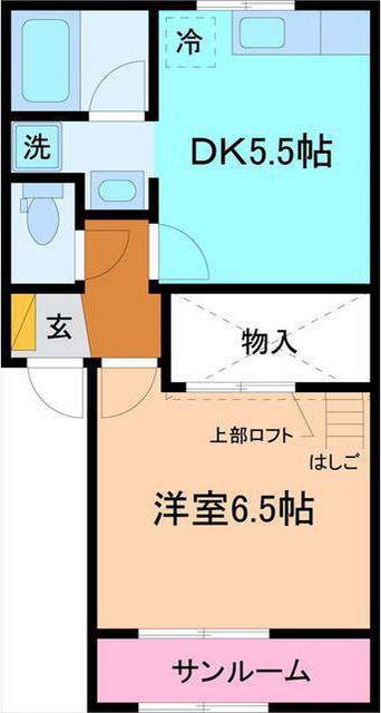 マーベラスA(1DK/1階)の間取り写真