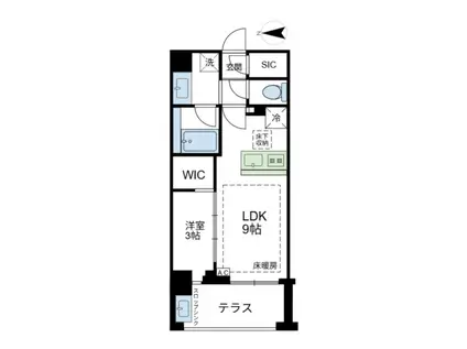 ザ・グローベル久が原(1LDK/1階)の間取り写真