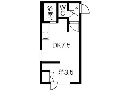 スタンホープ南郷(1DK/3階)の間取り写真