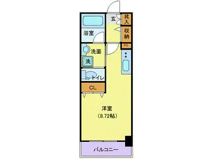 ルミエール日泉(ワンルーム/6階)の間取り写真