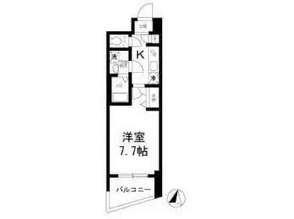 HAFAADAI世田谷赤堤(1K/2階)の間取り写真