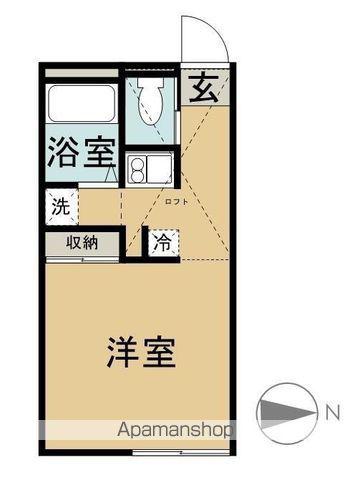 ドウあいのはら(1K/1階)の間取り写真