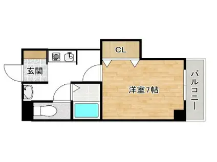 NCOURT東粉浜(1K/5階)の間取り写真