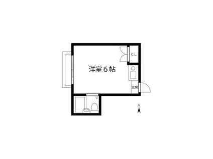 PAIR PALACE 早宮(ワンルーム/1階)の間取り写真