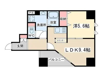 シーサーテン(1LDK/5階)の間取り写真