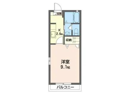 レジェンドヤマト大泉(1K/1階)の間取り写真