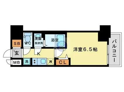 プレサンス 梅田北 ディア(1K/5階)の間取り写真