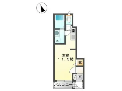 アステール(ワンルーム/1階)の間取り写真