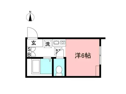 アーヴェル東白楽(ワンルーム/1階)の間取り写真