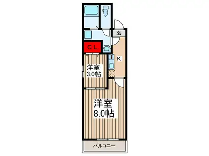 レジコスタ(2K/1階)の間取り写真