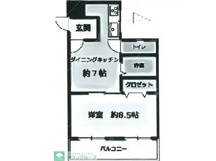 立石菊星シャルム(1DK/3階)の間取り写真