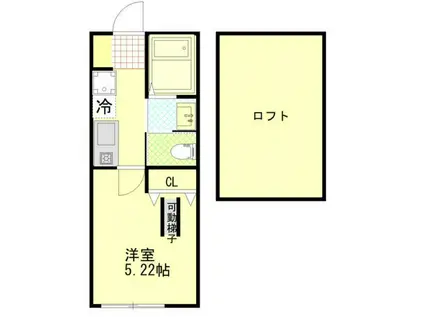 ランドホップ鶴見生麦(1K/2階)の間取り写真