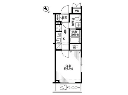 プレール・ドゥーク上池袋(1K/1階)の間取り写真