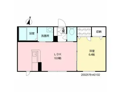 桜ハイツ(1LDK/1階)の間取り写真