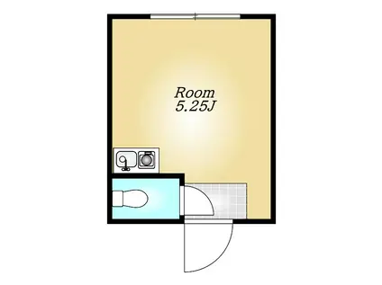 宮竹ビル(ワンルーム/2階)の間取り写真