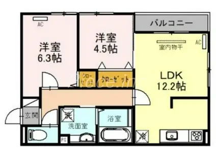 MAISON DE ESPOIR 豊里(2LDK/2階)の間取り写真