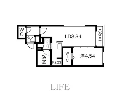 癒禅44(1LDK/5階)の間取り写真