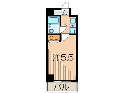 ジュネパレス横須賀(1K/3階)の間取り写真
